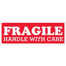 1 1/2 x 4" - "Fragile  - Handle With Care" Labels
