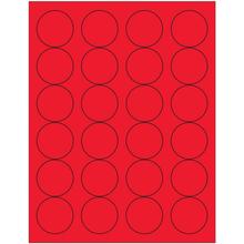 1 2/3" Fluorescent Red Circle Laser Labels