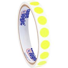 1/2" Fluorescent Yellow Inventory Circle Labels
