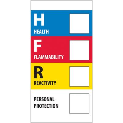 View larger image of 1 x 2" - "Health Flammability Reactivity"