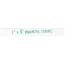1 x 8" White Warehouse Labels - Magnetic Strips