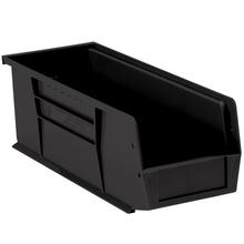 10 7/8 x 4 1/8 x 4" Black Plastic Stack & Hang Bin Boxes