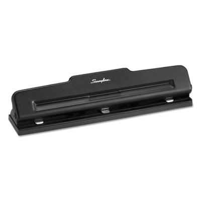 View larger image of 10-Sheet Desktop Light-Duty Two- To Three-Hole Adjustable Punch, 9/32" Holes, Black
