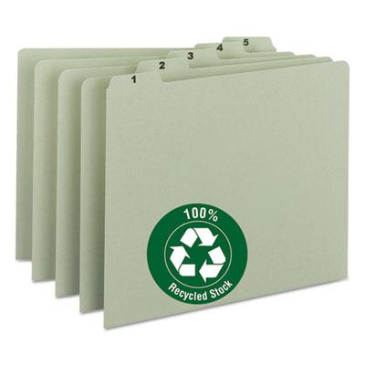 View larger image of 100% Recycled Daily Top Tab File Guide Set, 1/5-Cut Top Tab, 1 to 31, 8.5 x 11, Green, 31/Set