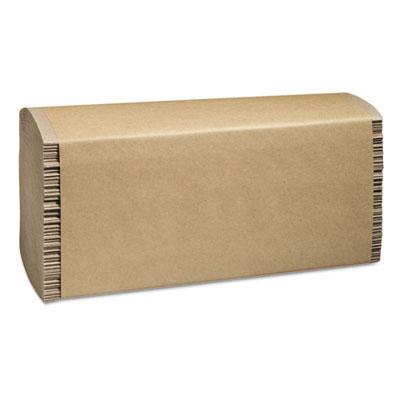View larger image of 100% Recycled Folded Paper Towels, Multi-Fold, 1-Ply, 9.5 x 9.25, Natural, 250/Pack, 16 Packs/Carton