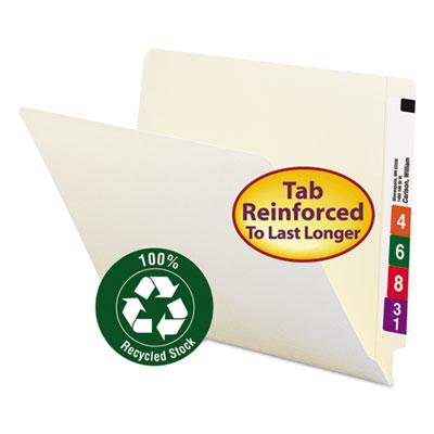 View larger image of 100% Recycled Manila End Tab Folders, Straight Tab, Letter Size, 100/Box