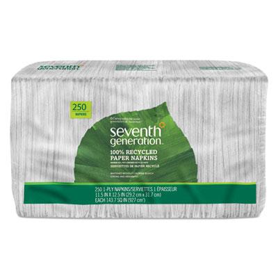 View larger image of 100% Recycled Napkins, 1-Ply, 11 1/2 x 12 1/2, White, 250/Pack