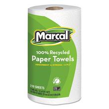 100% Recycled Roll Towels, 2-Ply, 8.8 x 11, 210 Sheets, 12 Rolls/Carton
