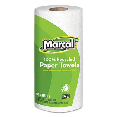 View larger image of 100% Recycled Roll Towels, 2-Ply, 9 x 11, 60 Sheets, 15 Rolls/Carton
