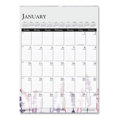 View larger image of Recycled Wild Flower Wall Calendar, Wild Flowers Artwork, 12 x 16.5, White/Multicolor Sheets, 12-Month (Jan to Dec): 2024