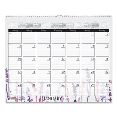 View larger image of Recycled Wild Flower Wall Calendar, Wild Flowers Artwork, 15 x 12, White/Multicolor Sheets, 12-Month (Jan to Dec): 2024