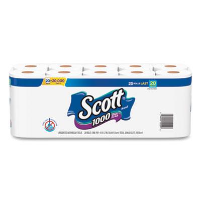 View larger image of 1000 Bathroom Tissue, Septic Safe, 1-Ply, White, 1,000 Sheet/Roll, 20/Pack
