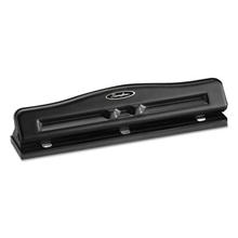 11-Sheet Commercial Adjustable Desktop Two- To Three-Hole Punch, 9/32" Holes, Black