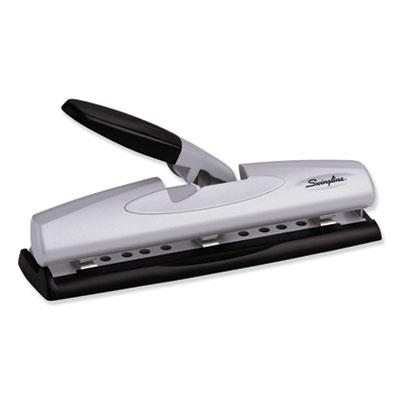 View larger image of 12-Sheet Lighttouch Desktop Two- To Three-Hole Punch, 9/32" Holes, Black/silver