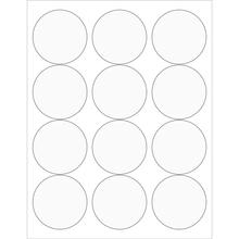 2 1/2" Clear Circle Laser Labels
