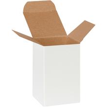 2 1/2 x 2 1/2 x 4" White Reverse Tuck Folding Cartons