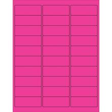 2 5/8 x 1" Fluorescent Pink Removable Rectangle Laser Labels