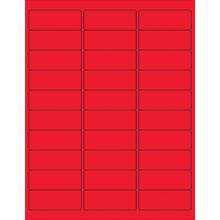 2 5/8 x 1" Fluorescent Red Rectangle Laser Labels