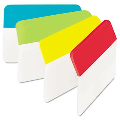 View larger image of 2" Plain Solid Color Angled Tabs, 1/5-Cut, Assorted Colors, 2" Wide, 24/Pack