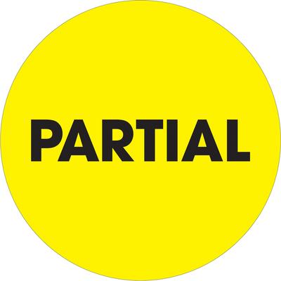 View larger image of 2" Circle - "Partial" Fluorescent Yellow Labels