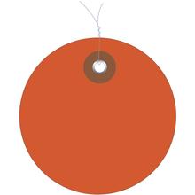 2" Orange Plastic Circle Tags - Pre-Wired