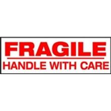 2" x 1000 yds. 2.0 Mil Fragile Handle With Care Pre-Printed Carton Sealing Tape