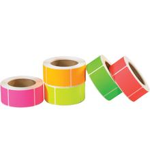 2 x 3" Fluorescent Packs Inventory Rectangle Labels