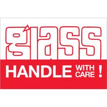 2 x 3" - "Glass - Handle With Care" Labels