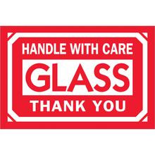 2 x 3" - "Glass - Handle With Care - Thank You" Labels