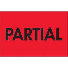 2 x 3" - "Partial" (Fluorescent Red) Labels