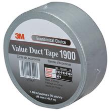 2" x 50 yds. Silver (3 Pack) 3M Value Duct Tape 1900