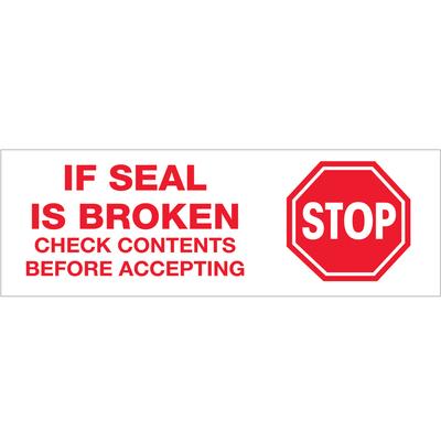 View larger image of 2" x 55 yds. - "Stop If Seal Is Broken..."(6 Pack) Tape Logic® Messaged Carton Sealing Tape