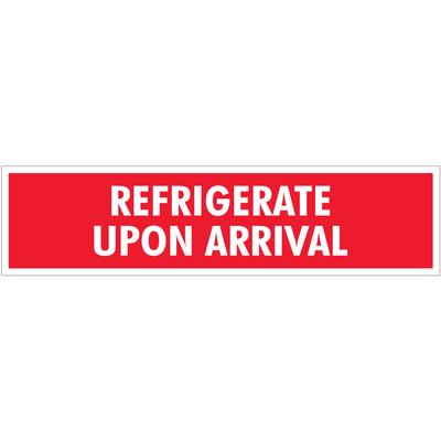 View larger image of 2 x 8" - "Refrigerate Upon Arrival" Labels