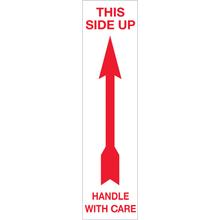 2 x 8" - "Up - Handle With Care" Arrow Labels