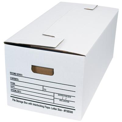View larger image of 24 x 12 x 10" Interlocking Flap File Storage Boxes