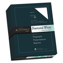 25% Cotton Diamond White Business Paper, 95 Bright, 24 lb, 8.5 x 11, 500/Ream