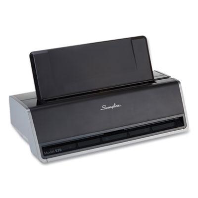 View larger image of 28-Sheet Commercial Electric Three-Hole Punch, 9/32" Holes, Black/silver
