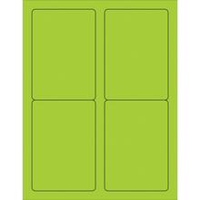 3 1/2 x 5" Green Rectangle Laser Labels