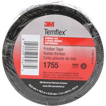 3/4" x 60' Black 3M™ 1755 Cotton Friction Tape