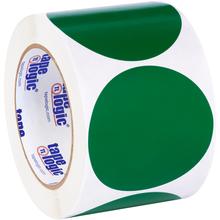 3" Green Inventory Circle Labels