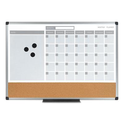 View larger image of 3-in-1 Calendar Planner Dry Erase Board, 36 x 24, Silver Frame