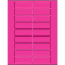 3 x 1" Fluorescent Pink Rectangle Laser Labels