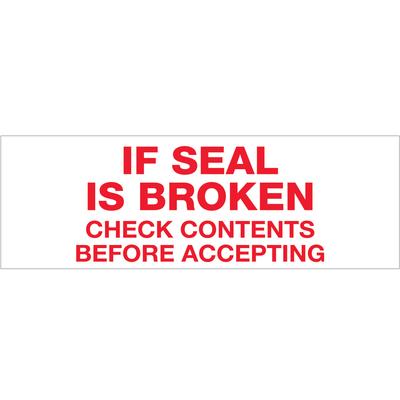 View larger image of 3" x 110 yds. - "If Seal Is Broken..." (6 Pack) Tape Logic® Messaged Carton Sealing Tape