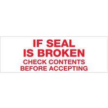 3" x 110 yds. - "If Seal Is Broken..." Tape Logic® Messaged Carton Sealing Tape