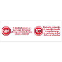 3" x 110 yds. - "Stop / Alto" Tape Logic® Messaged Carton Sealing Tape