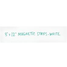 3 x 12" White Warehouse Labels - Magnetic Strips