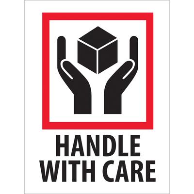 View larger image of 3 x 4" - "Handle With Care" Labels