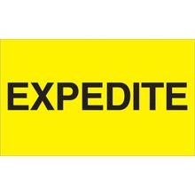 3 x 5" - "Expedite" (Fluorescent Yellow) Labels
