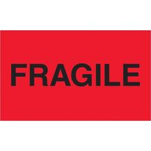 3 x 5" - "Fragile" (Fluorescent Red) Labels