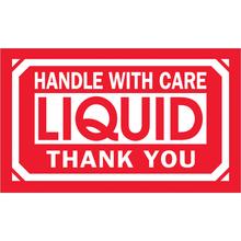 3 x 5" - "Handle With Care - Liquid - Thank You" Labels